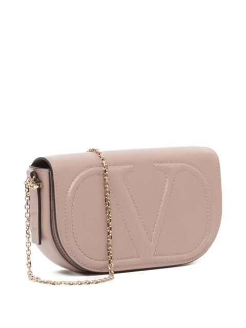 Valentino Garavani VLogo Walk chain pouch in calfskin - Neutrals