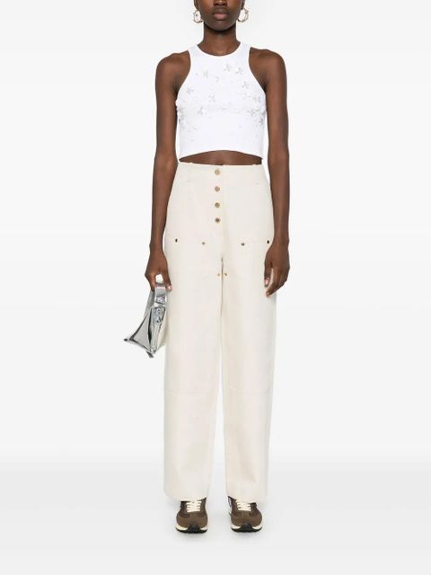 SANDRO sequin-embellished tank top - White