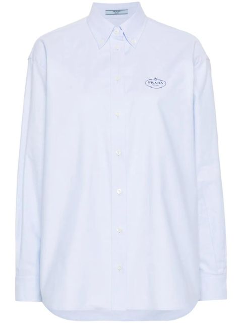 Prada Oxford cotton shirt - Blue - zdjęcie produktu nr 1