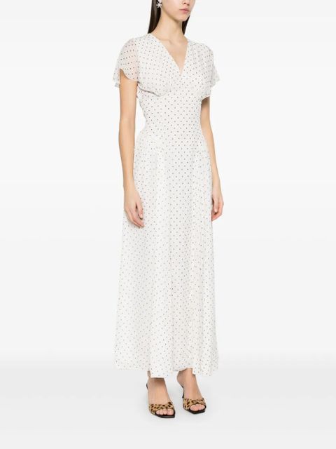ROTATE BIRGER CHRISTENSEN V-neck maxi dress - White