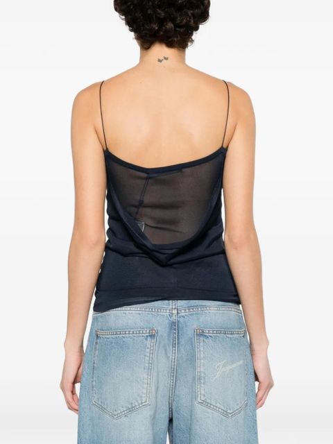 Jacquemus polka dot camisole top - Blue