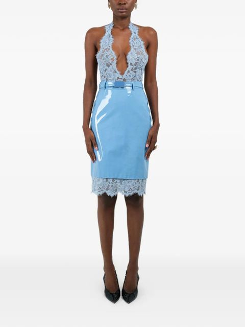 Rowen Rose lace belt midi skirt - Blue - zdjęcie produktu nr 2