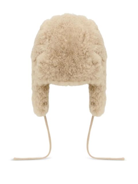 Yves Salomon shearling hat - Neutrals - zdjęcie produktu nr 2