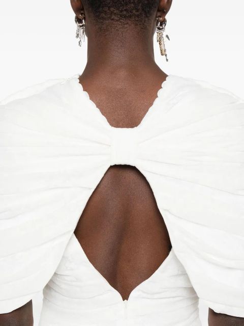 SHUSHU/TONG bow-detail mini dress - White