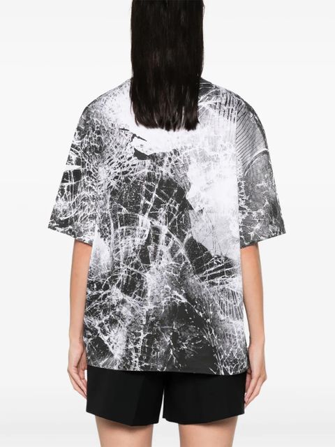 Alexander McQueen smashed screen-print T-shirt - Black