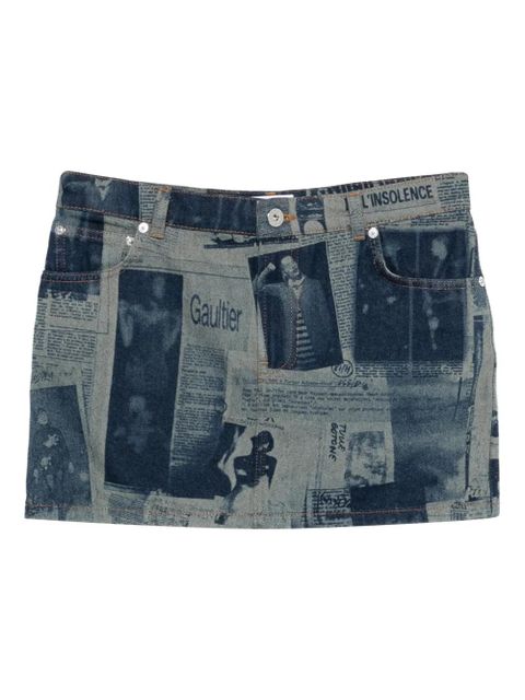 Jean Paul Gaultier belt-loop mini skirt - Blue - zdjęcie produktu nr 1