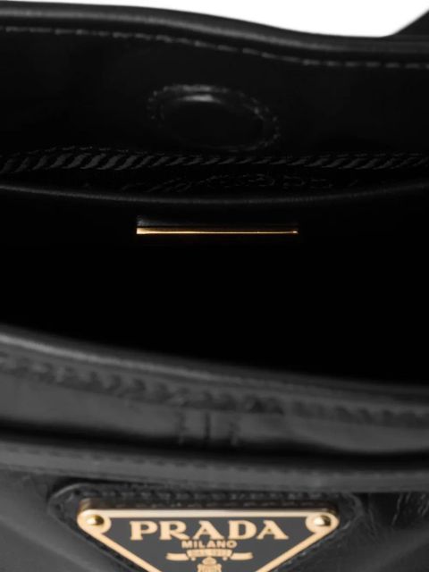 Prada Bonnie leather mini shoulder bag - Black