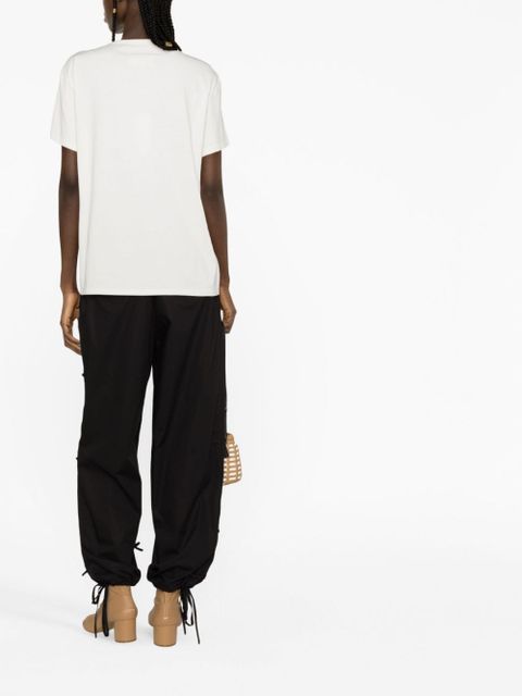 Maison Margiela Numbers-embroidered cotton T-shirt - White