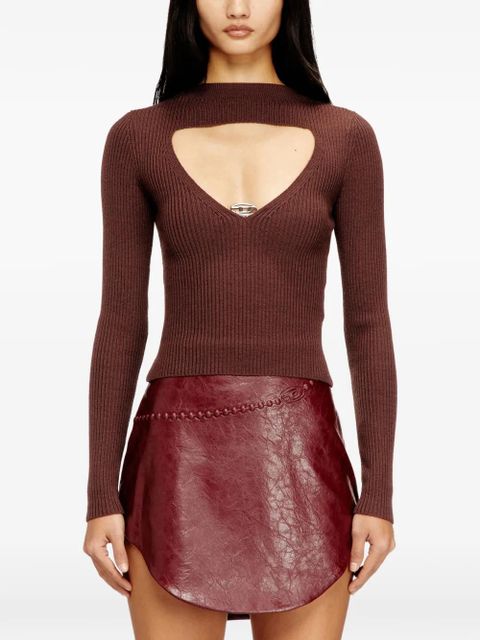 Diesel M-Olina ribbed top - Brown - zdjęcie produktu nr 2