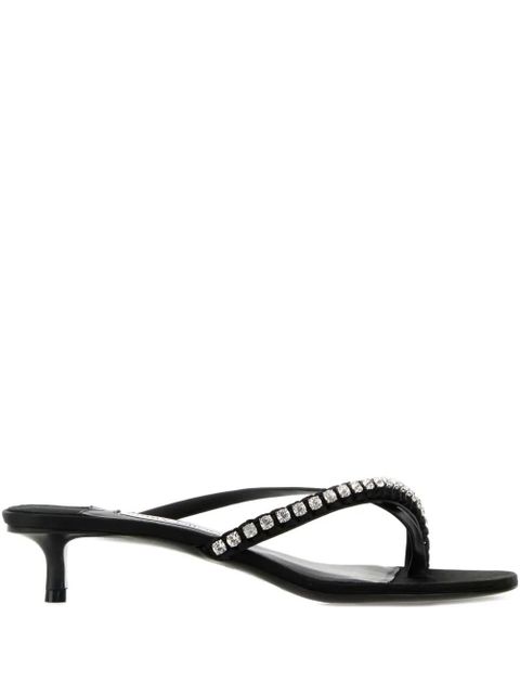 Jimmy Choo rhinestone-embellished heeled sandals - Black - zdjęcie produktu nr 1