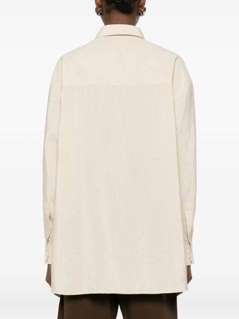 LEMAIRE tie-neck shirt - Neutrals