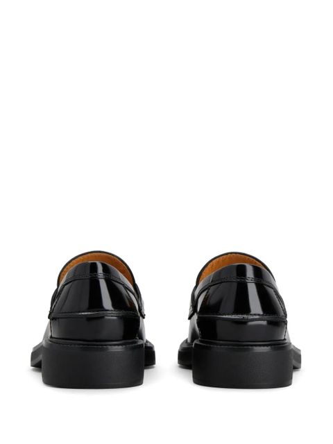 Tod's logo-plaque leather loafers - Black - zdjęcie produktu nr 2