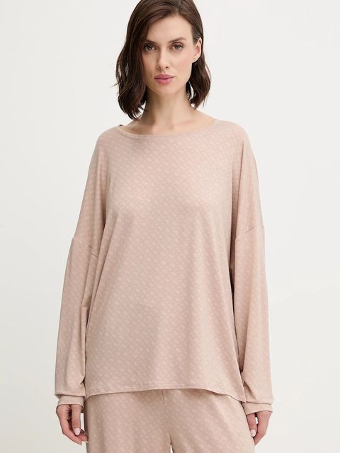 BOSS longsleeve piżamowy damska kolor beżowy 50550693 - zdjęcie produktu nr 1