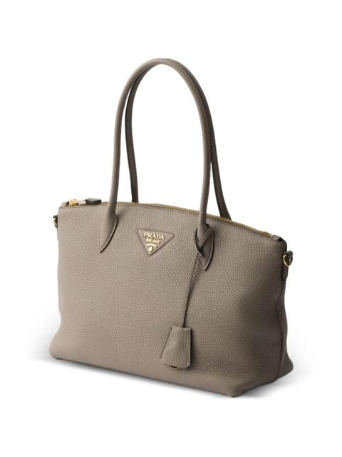 Prada leather tote bag - Grey