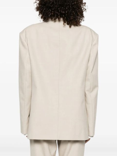 Magda Butrym peak-lapel wool blazer - Neutrals