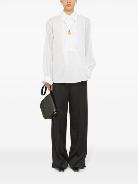 Jil Sander pleated cotton shirt - White