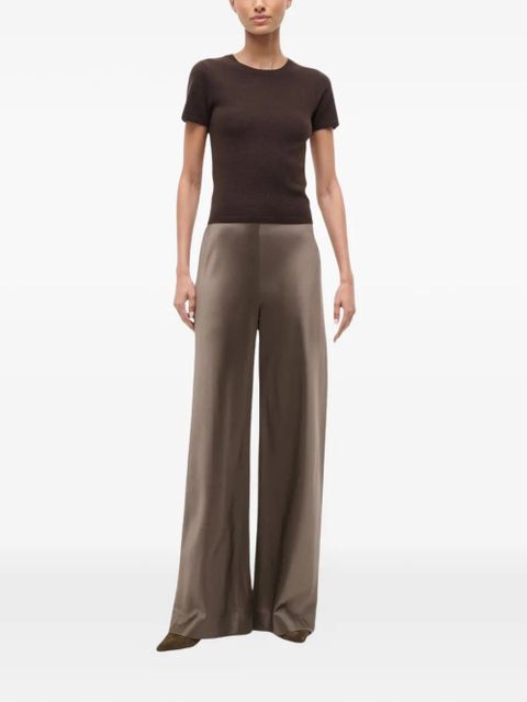 STAUD Stroll silk trousers - Brown - zdjęcie produktu nr 2