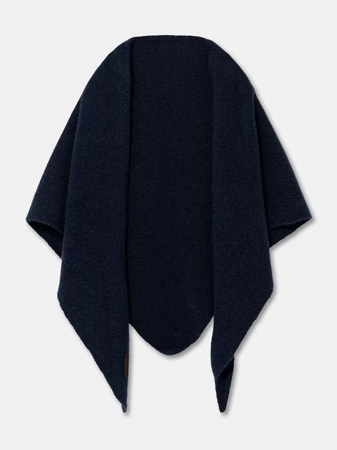 Sessun szalik z dodatkiem wełny damski kolor granatowy gładki 25115005 - zdjęcie produktu nr 1