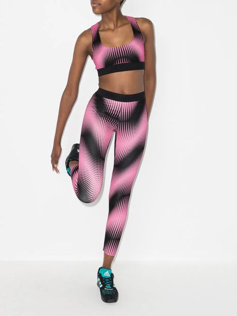 Rabanne abstract-print leggings - Pink