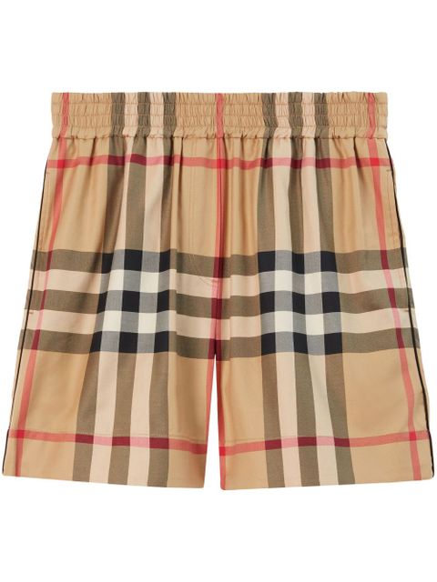 Burberry Vintage Check-pattern cotton shorts - Neutrals - zdjęcie produktu nr 1