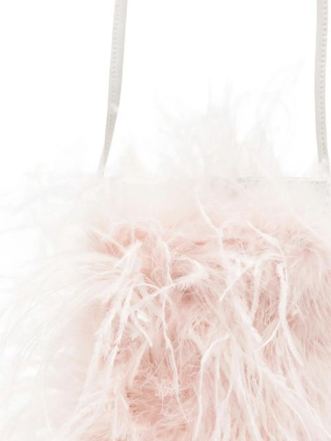 Yves Salomon feather satchel - Pink