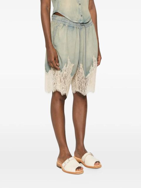 Diesel De-Malkia-S lace drawstring shorts - Blue