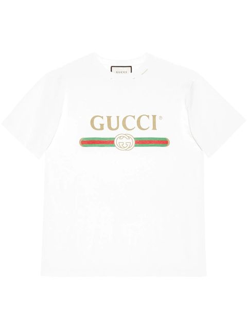 Gucci logo-print cotton T-shirt - White