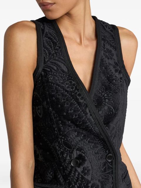 ETRO reversible sleeveless waistcoat - Black