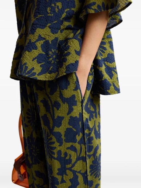 Essentiel Antwerp floral-pattern trousers - Green