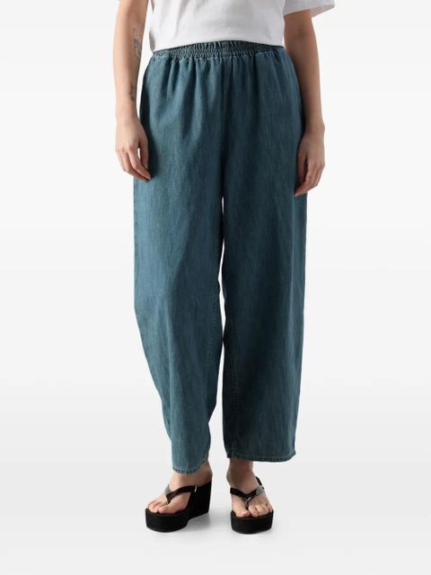 American Vintage Ydopark elasticated denim trousers - Blue