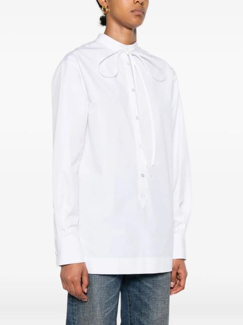 Gucci neck-tie long-sleeve top - White - zdjęcie produktu nr 2