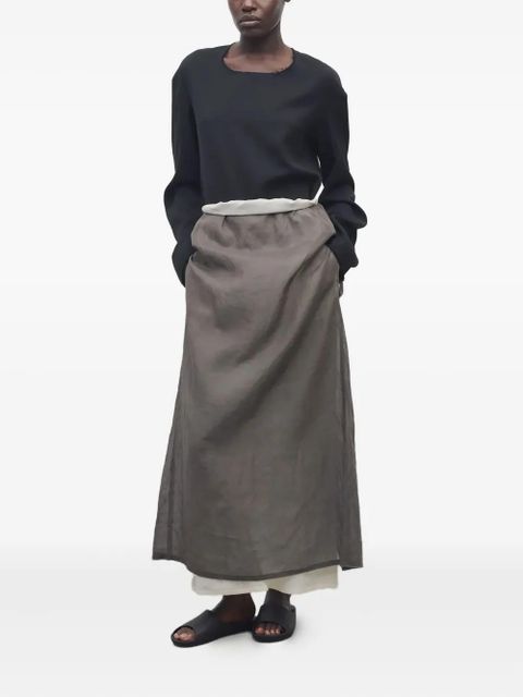 The Row Zaira front-slit maxi skirt - Brown - zdjęcie produktu nr 1