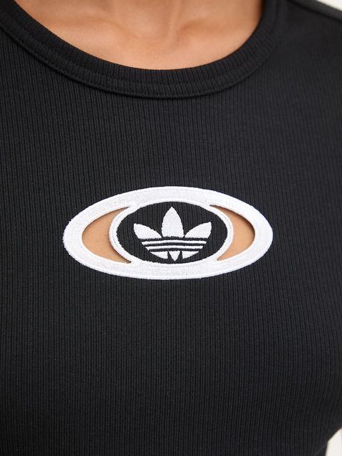 adidas Originals t-shirt Cut Out Rib Tee damski kolor czarny KC8804