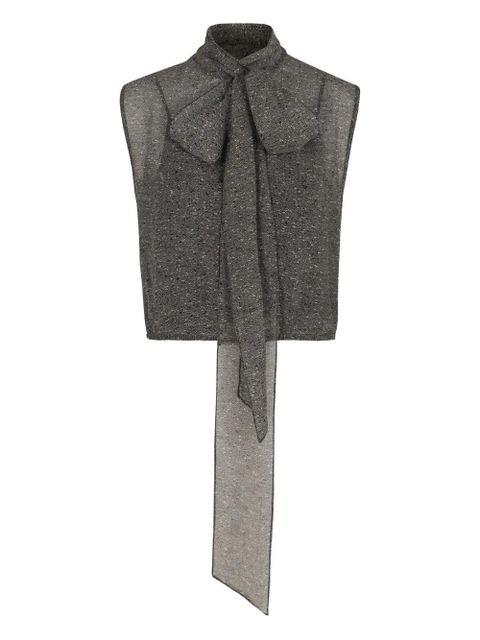 Gucci bow buttoned top - Grey - zdjęcie produktu nr 1