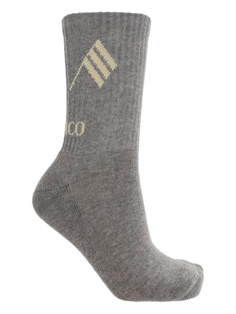 The Attico logo-detail socks - Grey - zdjęcie produktu nr 2