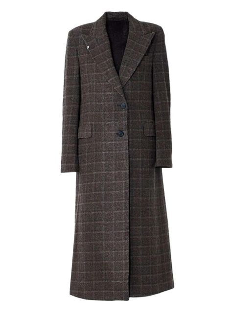 OUR LEGACY Manta checked single-breasted coat - Brown - zdjęcie produktu nr 1