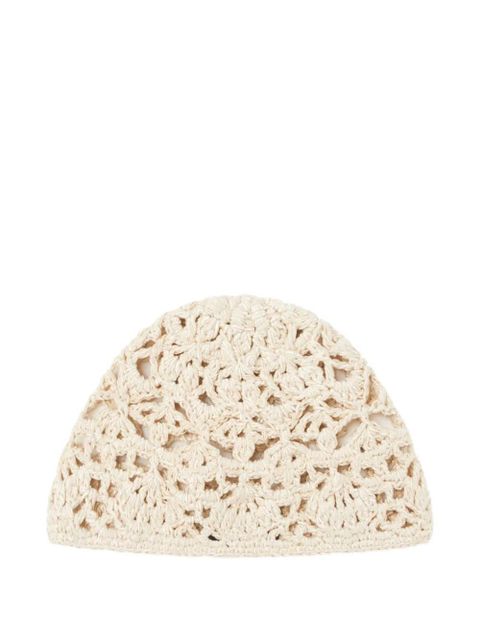 Alanui The Sound Of The Sea crochet beanie hat - Neutrals - zdjęcie produktu nr 2