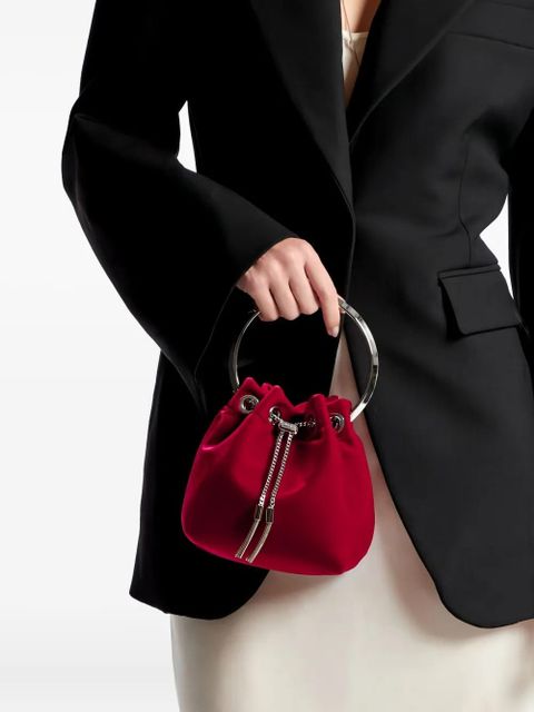 Jimmy Choo Bon Bon ring-top bucket bag - Red