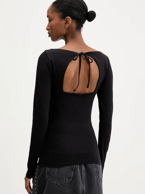 Tommy Jeans longsleeve kolor czarny DW0DW21548 - zdjęcie produktu nr 2