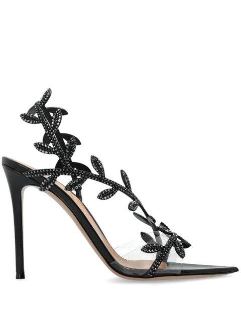 Gianvito Rossi 105mm Flavia leather sandals - Black - zdjęcie produktu nr 1