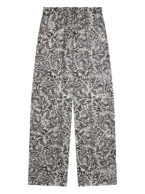 DRIES VAN NOTEN floral-pattern trousers - White - zdjęcie produktu nr 1