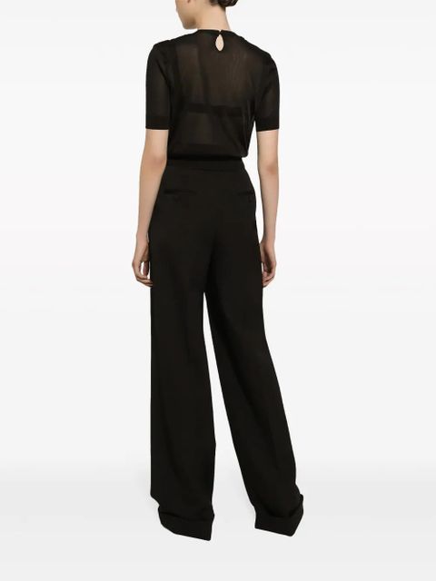 Dolce & Gabbana pleated wide-leg trousers - Black - zdjęcie produktu nr 2
