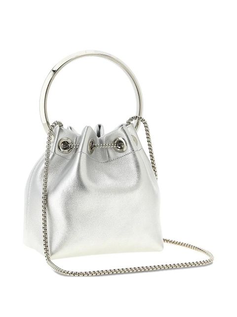 Jimmy Choo Bon Bon drawstring bucket bag - Silver - zdjęcie produktu nr 1