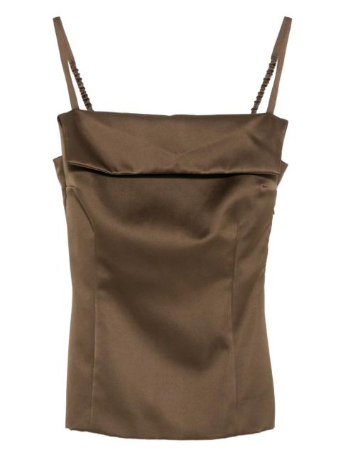 Nanushka square-neck sleeveless top - Brown - zdjęcie produktu nr 1