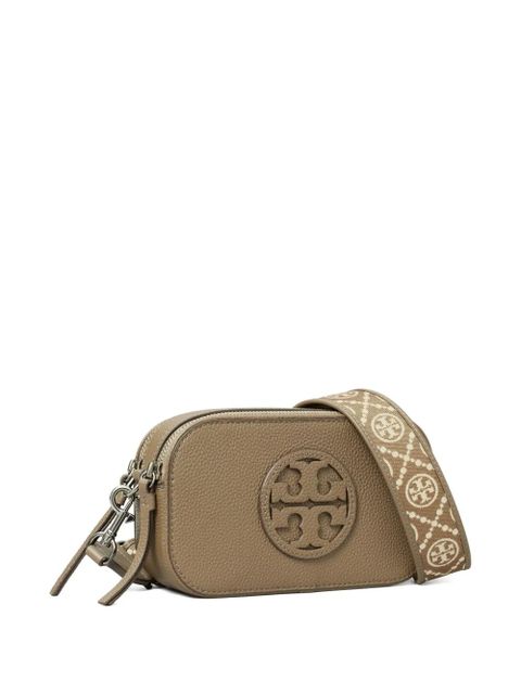 Tory Burch Miller logo-embossed leather crossbody bag - Brown