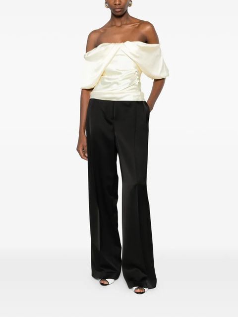 Alexander McQueen draped off-the-shoulder top - Yellow - zdjęcie produktu nr 2