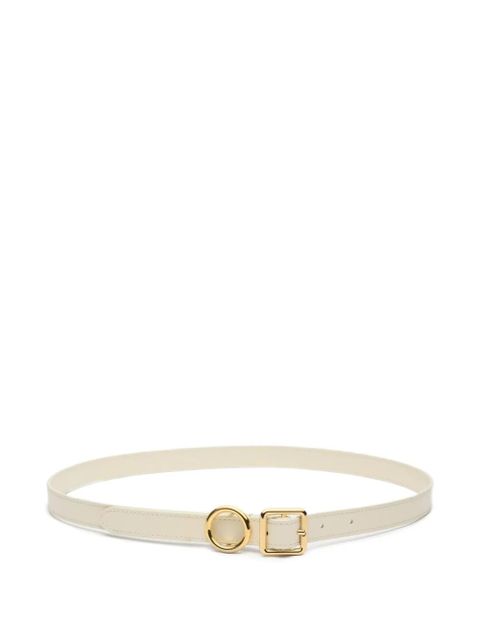 Jacquemus The Regalo circle-buckle leather belt - White - zdjęcie produktu nr 1