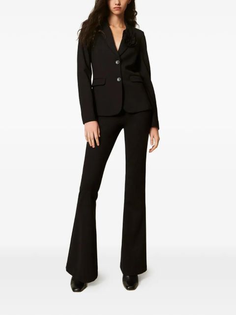 TWINSET floral-brooch blazer - Black - zdjęcie produktu nr 2