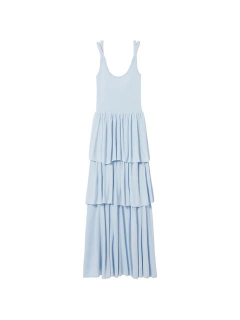 Claudie Pierlot tiered knitted asymmetric dress - Blue - zdjęcie produktu nr 1