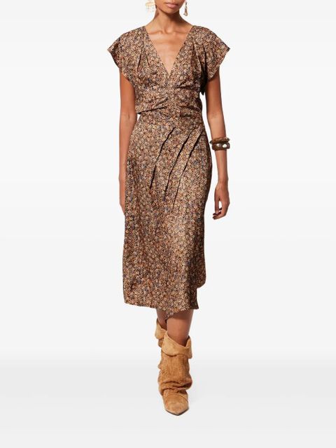 ISABEL MARANT ruffled lonea top - Brown